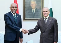 prime minister shehbaz sharif meets maldivian president dr mohamed muizzu in islamabad on wednesday photo pid