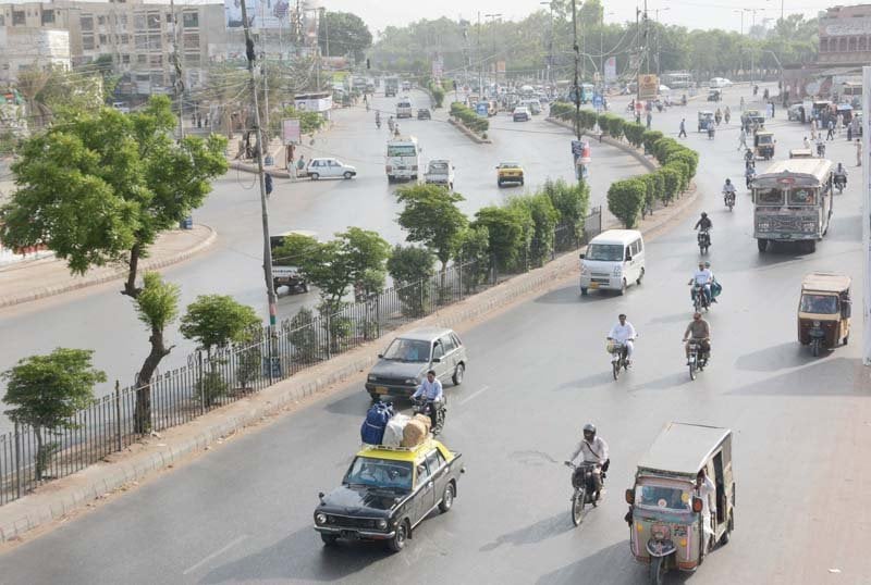 traffic appears normal on ma jinnah road on wednesday despite strike call photo rashid ajmeri express