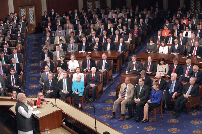 indian prime minister narendra modi addresses a joint sitting of us congress photo afp