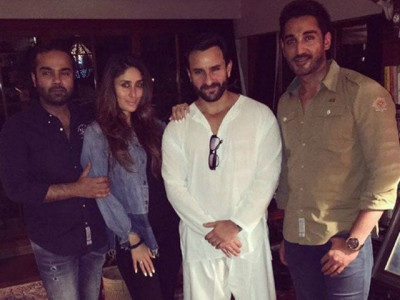 kareena saif turn hosts for pakistani designer faraz manan