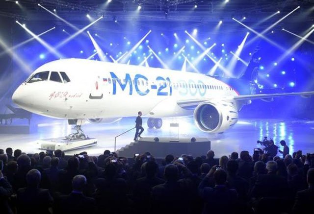 russian prime minister dmitry medvedev attends a ceremony to present the irkut mc 21 mid range jet airliner at the irkutsk aviation plant irkut corporation in irkutsk june 8 2016 photo reuters