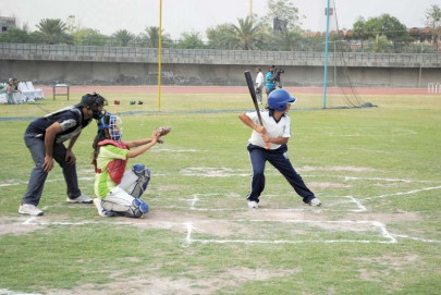 landmark moment women s baseball team hits home run