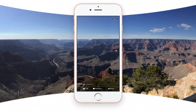 panoramic photos taken on a mobile phone can also be converted to a 360 degree view on the newsfeed photo file panoramic photos taken on a mobile phone can also be converted to a 360 degree view on the newsfeed photo file