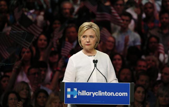 democratic us presidential candidate hillary clinton speaks during her california primary night rally held in the brooklyn borough of new york us june 7 2016 photo reuters