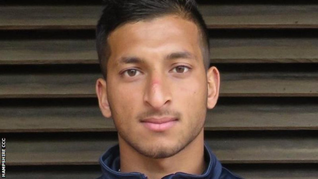 hamza ali fell into river avon on wednesday photo courtesy hampshire county cricket club hamza ali fell into river avon on wednesday photo courtesy hampshire county cricket club
