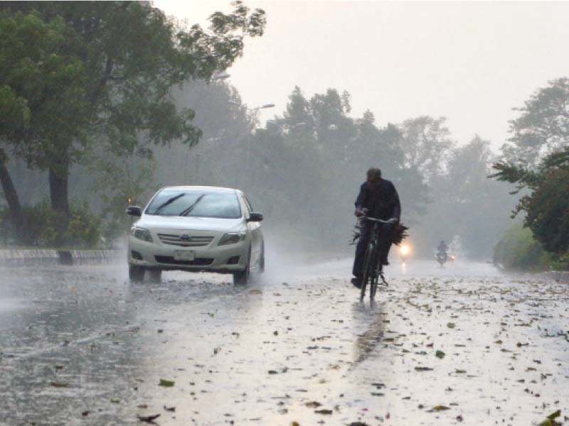 in next 48 hours pmd has forecasted rain dust thunderstorm with strong gusty winds at scattered places in islamabd rawalpindi photo waseem nazir express