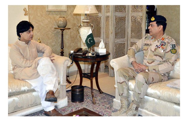 anf director general major general nasir dilawar shah called on interior minister chaudhry nisar ali khan photo ppi