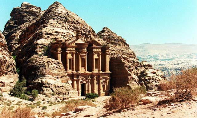 a facade at petra where a new monumental structure has been found at the city built by nabateans more than 2 000 years ago photograph martin keene pa