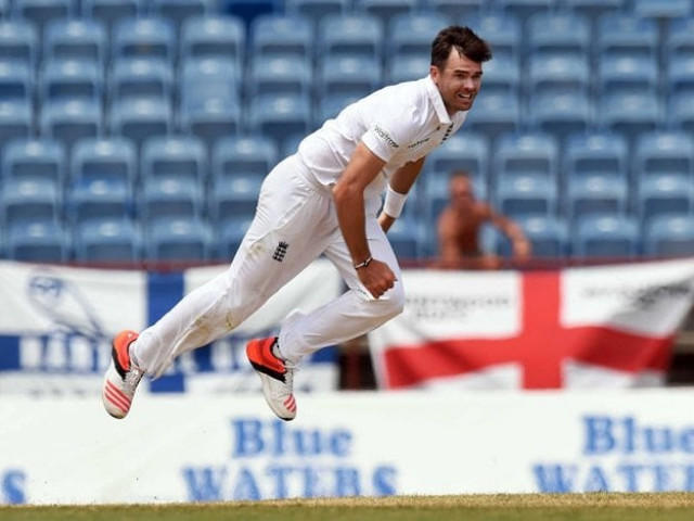 james andreson while bowling captured in action photo afp james andreson while bowling captured in action photo afp