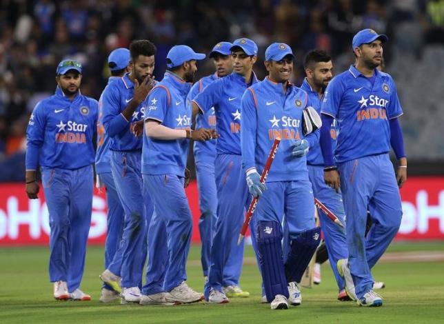 india leave the field after their victory against australia during their t20 cricket match at the melbourne cricket ground january 29 2016 photo reuters