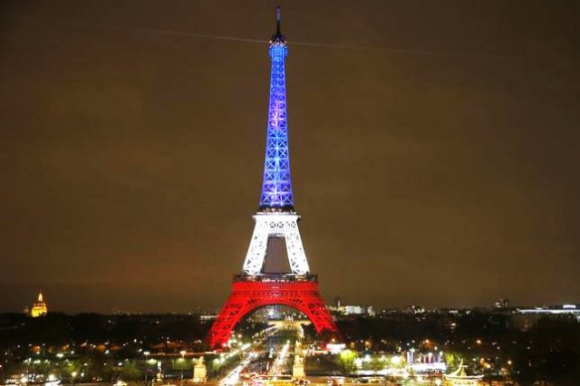 the eiffel tower is lit with the blue white and red colours of the french flag in paris france november 16 2015 to pay tribute to the victims of a series of deadly attacks on friday in the french capital photo reuters the eiffel tower is lit with the blue white and red colours of the french flag in paris france november 16 2015 to pay tribute to the victims of a series of deadly attacks on friday in the french capital photo reuters