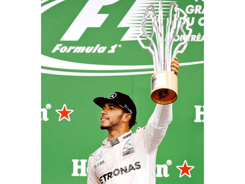 hamilton recovered from a slow start from his fifth pole position at the circuit gilles villeneuve to claim his fifth win on his favourite track photo afp