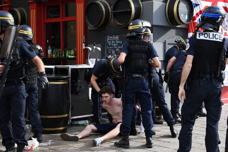 french police are checking to see if any of the russians are on a list of supporters quot considered a risk quot photo afp