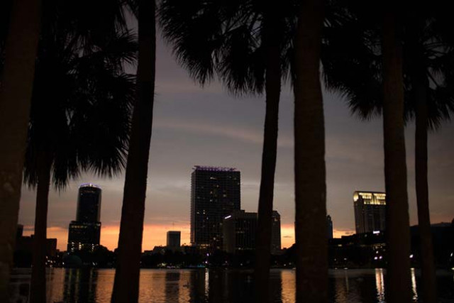 a view of orlando from lake eola june 14 2016 in orlando florida photo afp