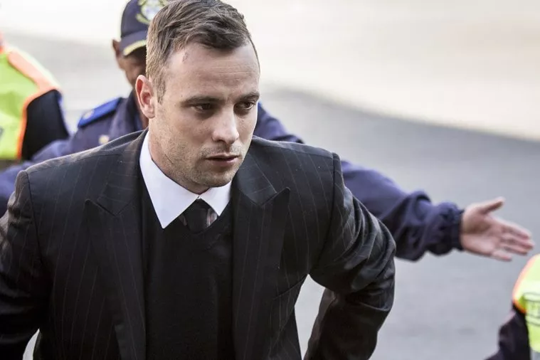 south african paralympic athlete oscar pistorius walks back to the pretoria high court after a lunch break on june 15 2016 during his resentencing hearing for the 2013 murder of his girlfriend reeva steenkamp at the pretoria high court on june 15 2016 a sobbing oscar pistorius walked hesitantly on his stumps around court on june 15 in a dramatic demonstration of his disability ahead of his sentencing for murdering his girlfriend reeva steenkamp photo afp south african paralympic athlete oscar pistorius walks back to the pretoria high court after a lunch break on june 15 2016 during his resentencing hearing for the 2013 murder of his girlfriend reeva steenkamp at the pretoria high court on june 15 2016 a sobbing oscar pistorius walked hesitantly on his stumps around court on june 15 in a dramatic demonstration of his disability ahead of his sentencing for murdering his girlfriend reeva steenkamp photo afp
