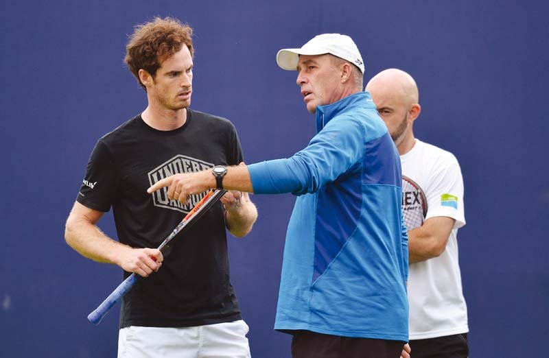 murray registered his victory over mahut with eight time grand slam singles champion lendl courtside with the briton for the first time since 2014 photo afp