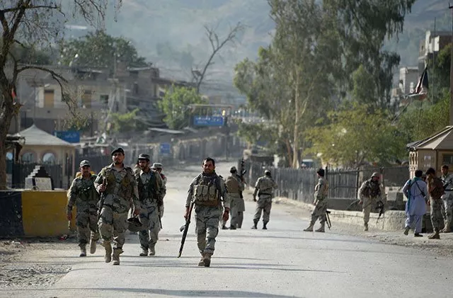 reconstruction works have been started to fix the destruction of torkhan border gate photo afp reconstruction works have been started to fix the destruction of torkhan border gate photo afp