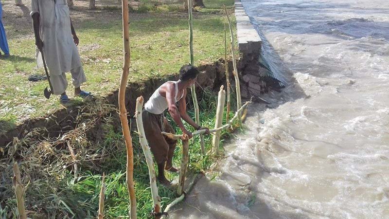 water supply to rohri canal was suspended two weeks ago after the flank walls of the phull fall regulator collapsed photo file