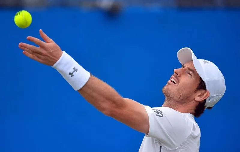 andy murray serves to aljaz bedene at queen 039 s club in london england on june 16 2016 photo afp andy murray serves to aljaz bedene at queen 039 s club in london england on june 16 2016 photo afp