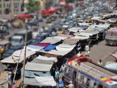 encroachments vendors occupy footpaths in rawalpindi