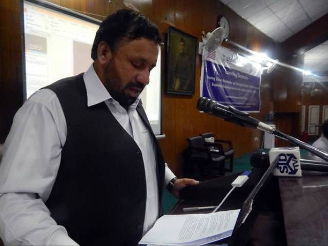 khyber pakhtunkhwa finance minister muzaffar said photo sdpi