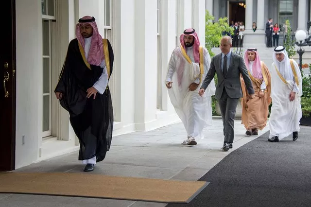 deputy crown prince and minister of defense mohammed bin salman of saudi arabia 2nd l and saudi arabian foreign minister adel al jubeir r arrive at the white house in washington dc june 17 2016 photo afp deputy crown prince and minister of defense mohammed bin salman of saudi arabia 2nd l and saudi arabian foreign minister adel al jubeir r arrive at the white house in washington dc june 17 2016 photo afp
