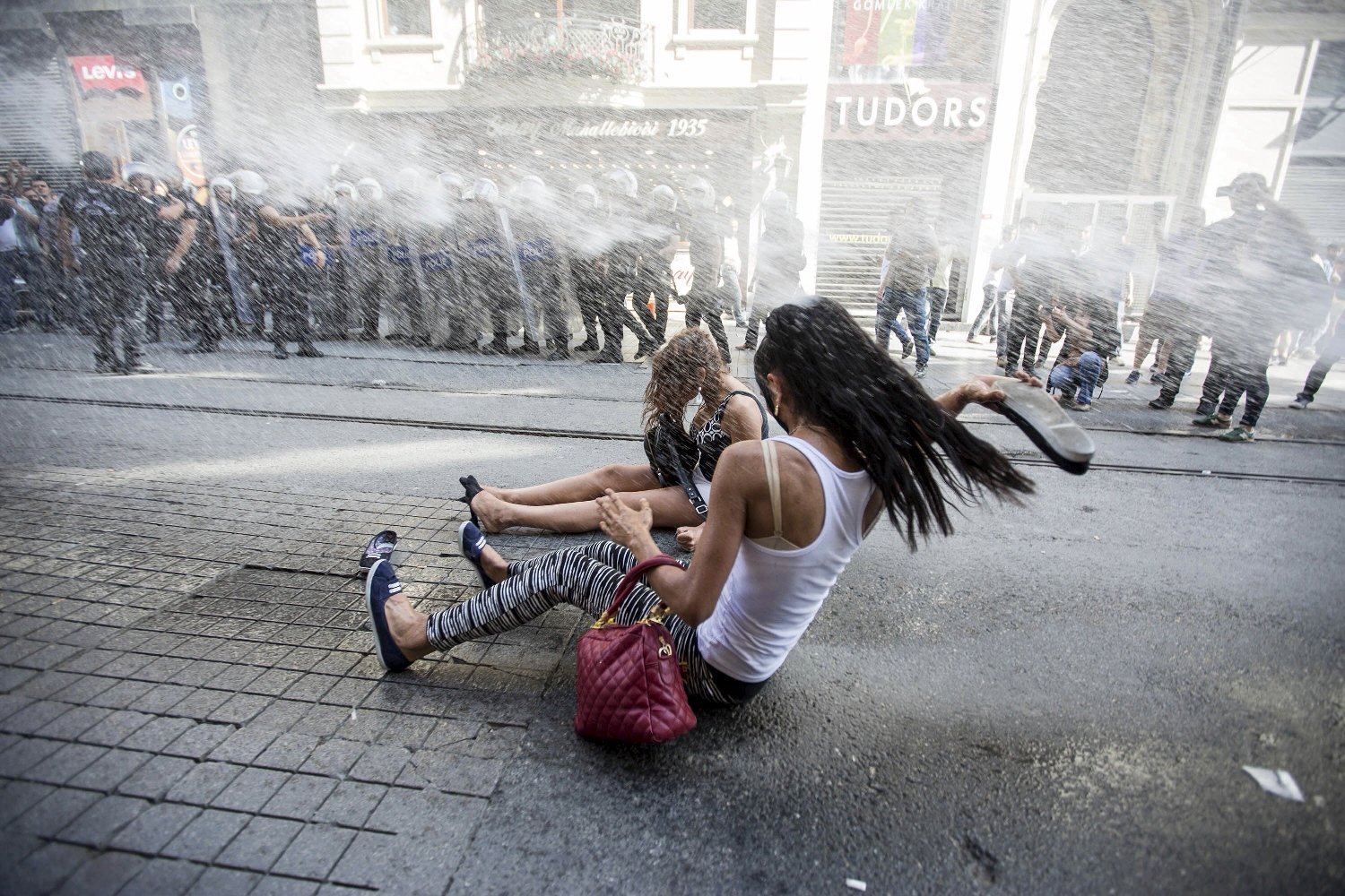 riot police use a water cannon to disperse lgbt rights activist before a gay pride parade in central istanbul turkey june 28 2015 photo reuters