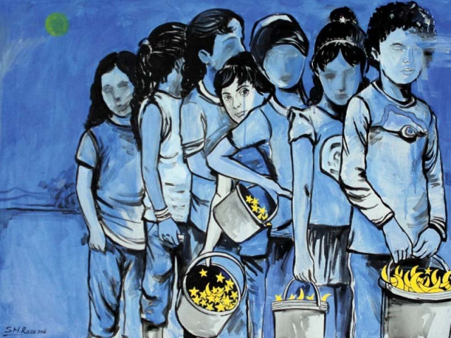 the artist has shown recurring issues in society through his work such as hunger and poverty photos courtesy canvas gallery the artist has shown recurring issues in society through his work such as hunger and poverty photos courtesy canvas gallery