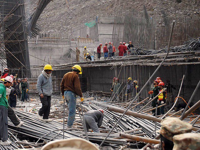 chinese engineers seen working on pakistani construction site photo afp