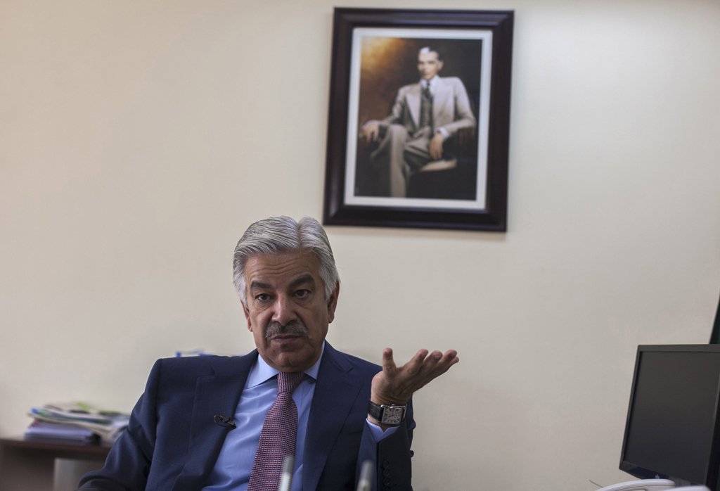 a file photo of defence minister khawaja asif photo reuters