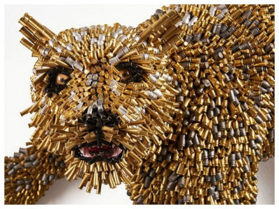artist creates sculptures made of used bullet shells artist creates sculptures made of used bullet shells
