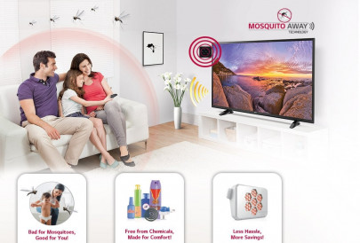 no more bug spray this tv comes with a mosquito repellent
