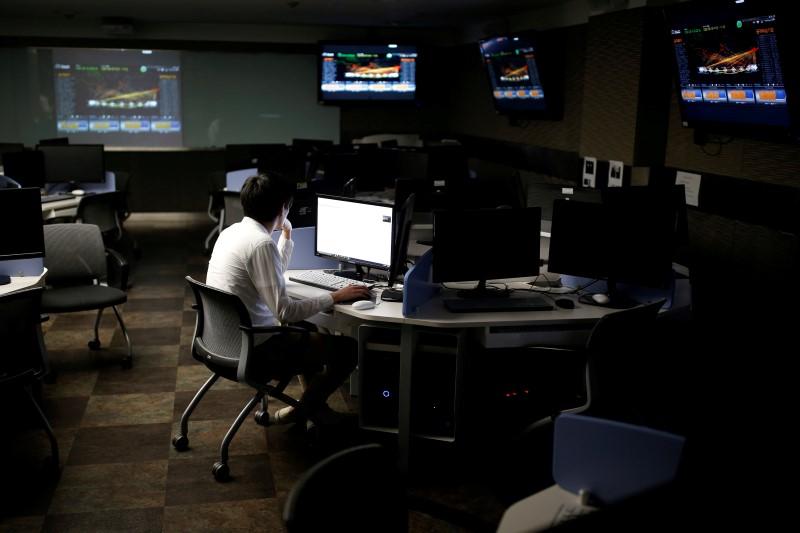 a student who requested to be known only by surname noh and his face not to be photographed due to security reasons sits in front of a computer while demonstrating softwares during an interview with reuters at war room at the korea university in seoul south korea june 16 2016 photo reuters