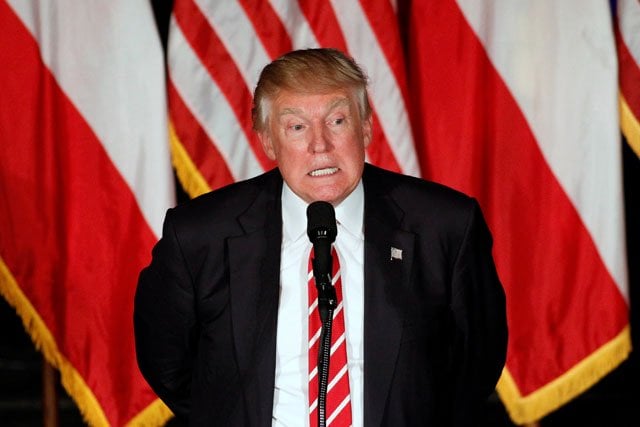 republican presidential candidate donald trump addresses an audience at the fox theatre in atlanta georgia june 15 2016 photo reuters