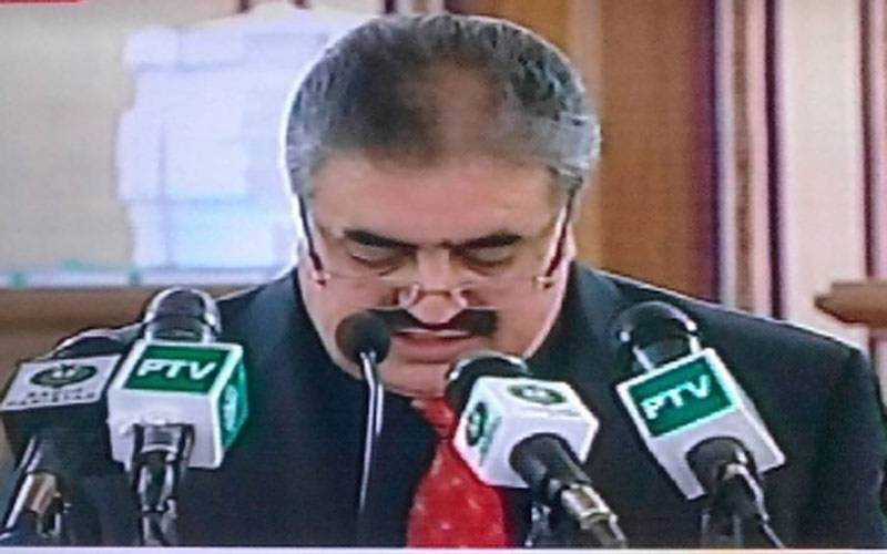 balochistan cm nawab sanaullah zehri presents the provincial budget on sunday screen grab