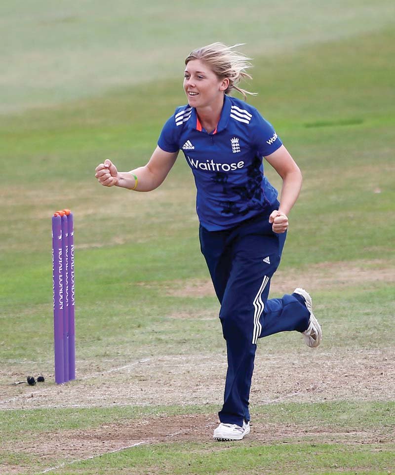 heather took five wickets and also made an unbeaten 50 in her first game in charge of england photo courtesy ecb