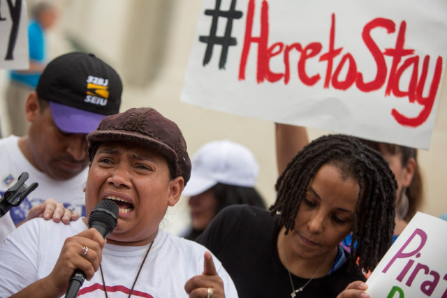 rosario reyes an undocumented mother from el salvador reacts to news on a supreme court decision blocking obama 039 s immigration plan which would have protected millions of immigrants from deportation in front of the u s supreme court on june 23 2016 in washington dc photo afp rosario reyes an undocumented mother from el salvador reacts to news on a supreme court decision blocking obama 039 s immigration plan which would have protected millions of immigrants from deportation in front of the u s supreme court on june 23 2016 in washington dc photo afp