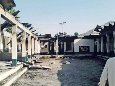 inferno fire erupts at govt high school in charbagh inferno fire erupts at govt high school in charbagh