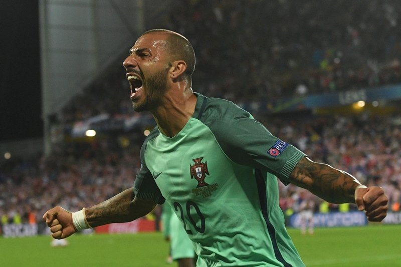 ricardo quaresma celebrates after scoring against croatia on june 25 2016 at the bollaert delelis stadium in lens photo afp