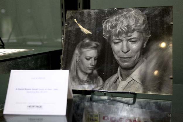 a snippet of david bowie 039 s blond hair is displayed at heritage auctions in beverly hills california on june 22 2016 photo afp