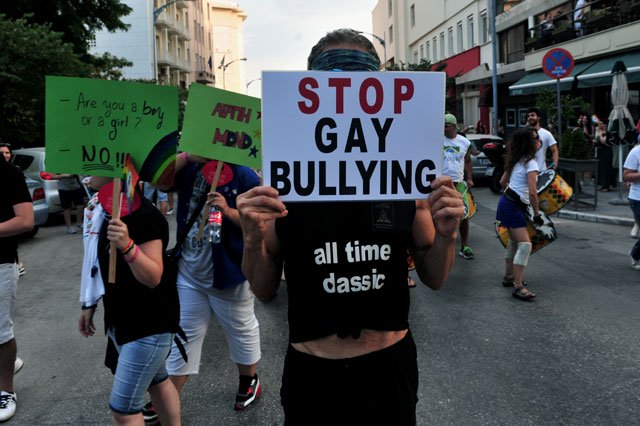 thousands of people parade in the streets of thessaloniki northern greece during the city 039 s 5th gay pride march on june 25 2016 photo afp