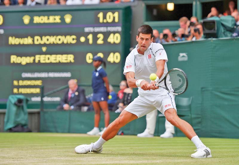 djokovic currently holds all four majors and is targeting becoming the first man since rod laver in 1969 to complete the calendar grand slam a feat only achieved three times in the sport s history photo afp