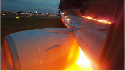 singapore airlines plane catches fire in emergency landing singapore airlines plane catches fire in emergency landing