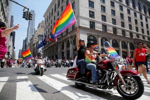 people take part in the kick off of the annual nyc pride parade in new york city new york us june 26 2016 photo reuters people take part in the kick off of the annual nyc pride parade in new york city new york us june 26 2016 photo reuters