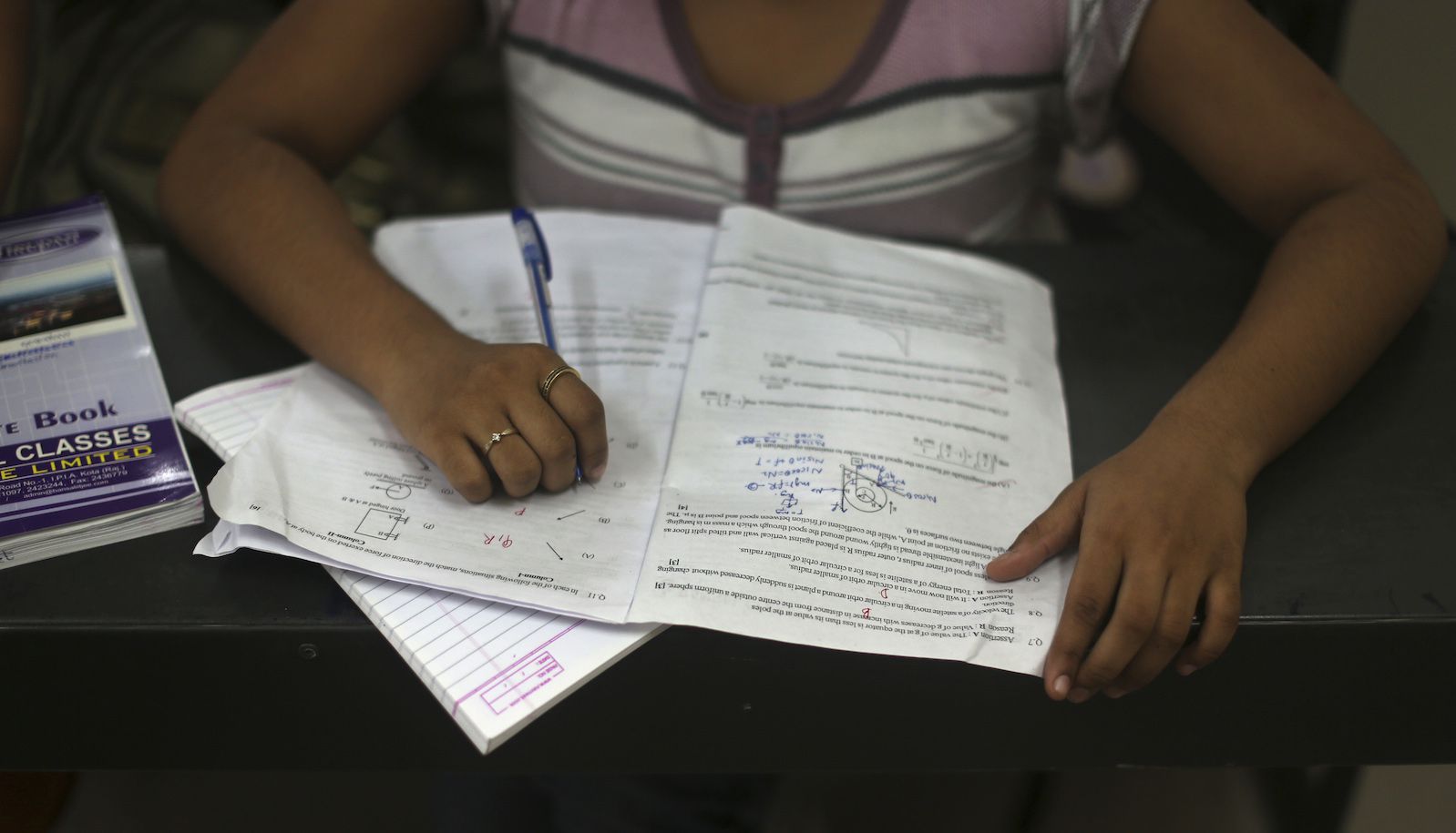 the girl was arrested soon after she attempted to take a special re test photo reuters