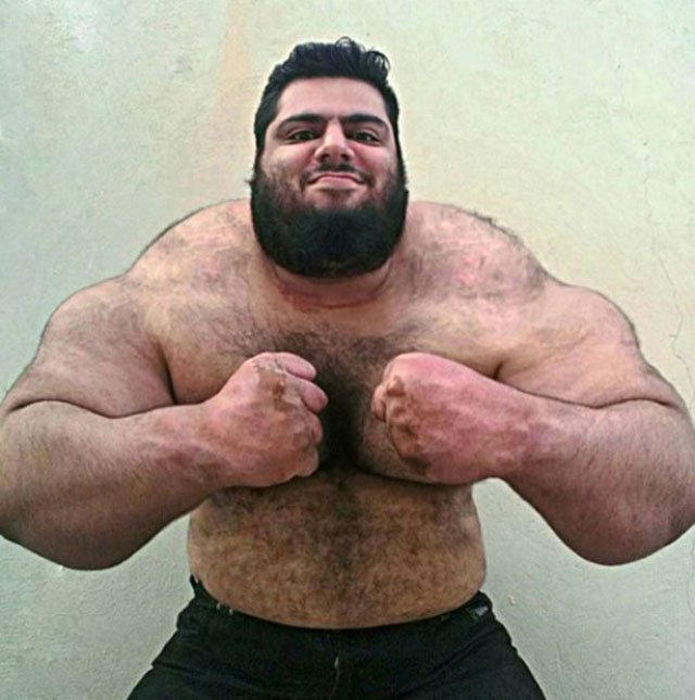 this is the persian hercules or iranian hulk a huge weightlifter from iran who is astounding social media with his sheer physical size photo instagram