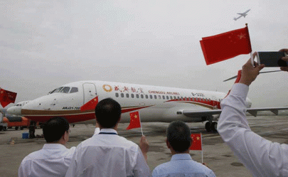 made in china plane makes first commercial flight made in china plane makes first commercial flight
