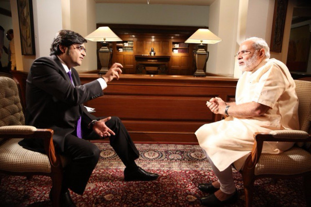 indian prime minister narendra modi in an interview with times now correspondent arnab goswami screen grab indian prime minister narendra modi in an interview with times now correspondent arnab goswami screen grab
