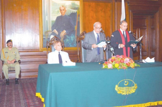 the oath taking ceremony took place at the governor s house photo express