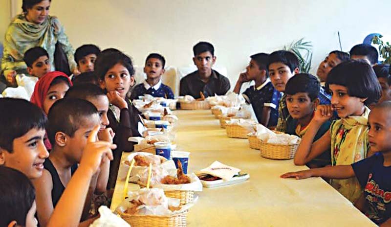 children enjoy a meal at the facility photo asma ghani express